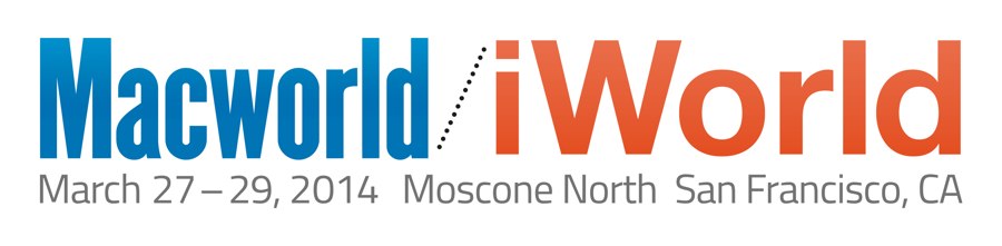 Logo for the macworld/iworld event, held march 27–29, 2014, at moscone north in san francisco, ca.
