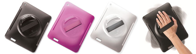 Five computer dust covers in various colors with a hand adjusting the last one in the set.