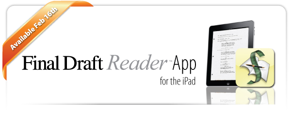 App for the iPad that reads final drafts.