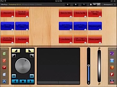 The iPad screen displays a range of KillerKeys controls.