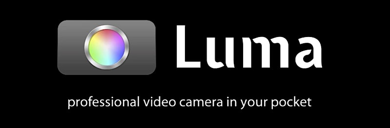 Luma Camera: Instagram-ready portable professional video camera concept logo and slogan. Explore on the App Store.