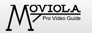 Moviola's Pro Video Guide logo showcases sleek design and professionalism.