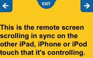 This is the ProPrompter remote screen scrolling in sync on the other iPad.